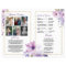 Funeral Order of Service Celebration Life Purple
