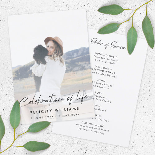 Funeral Order of Service | Celebration of Life