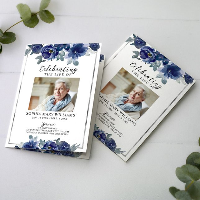 Funeral Order of Service | Floral Memorial Program (Creator Uploaded)