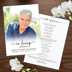Funeral Order of Service In Loving Memory Program