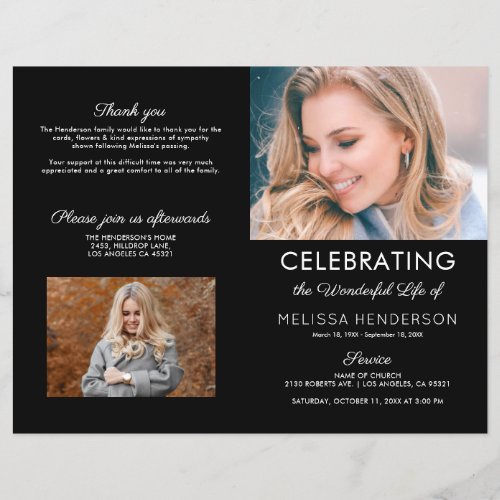 Funeral Order Of Service | Memorial Program