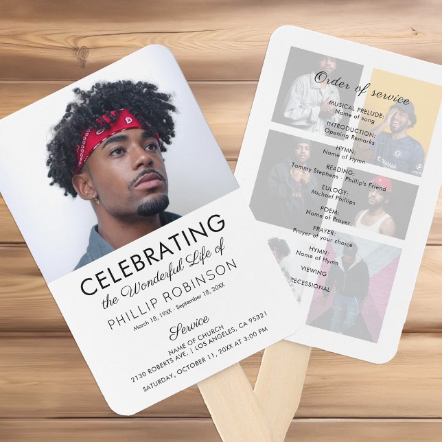 Funeral Order Of Service | Memorial Program Hand Fan (Creator Uploaded)