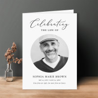 Funeral Order Of Service Photo Memorial Program