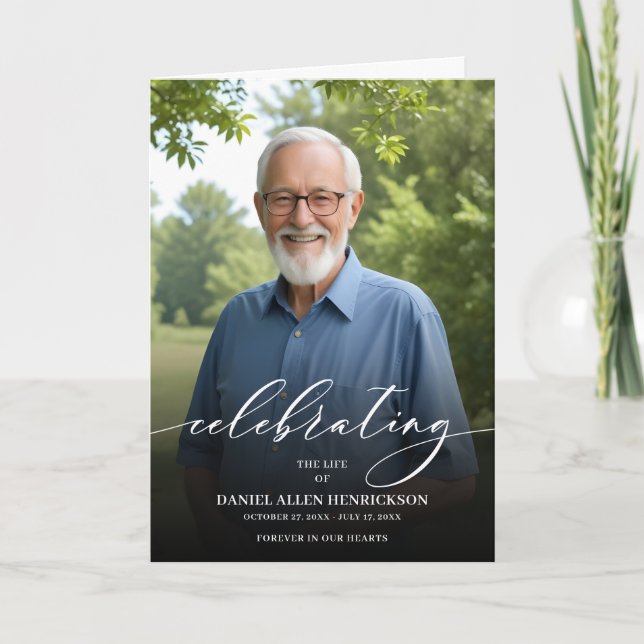 Funeral Order of Service Photo Program (Front)