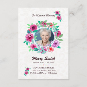 Funeral Payer Card