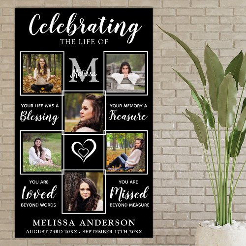 Funeral Personalized Photo Collage Memorial Poster