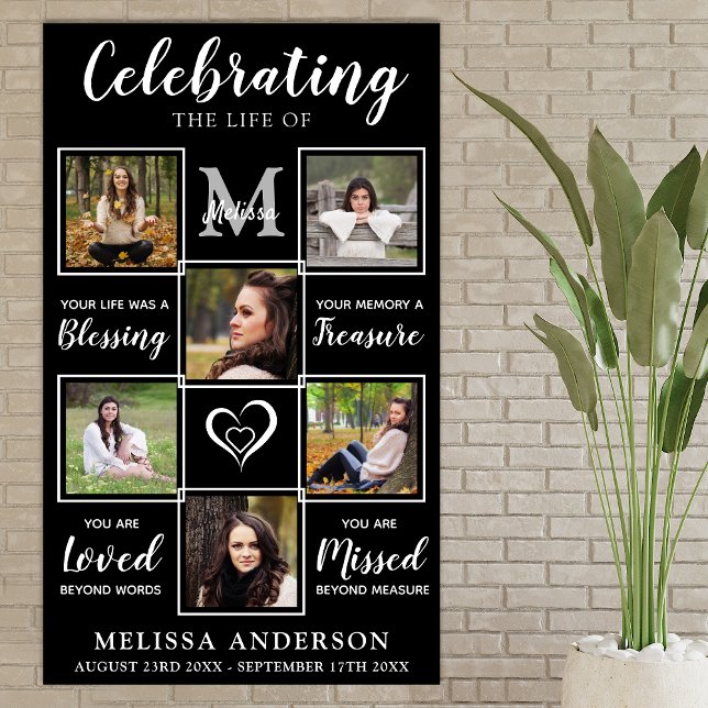 Funeral Personalized Photo Collage Memorial Poster (Creator Uploaded)