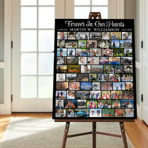 Funeral Photo Collage 70 Pictures Simple Custom Foam Board