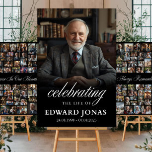 Funeral Photo Collage Sign Celebration of Life