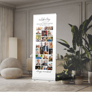 Funeral Photo Collage Template Memorial Retractable Banner