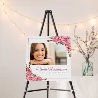 Funeral Photo Floral welcome Sign