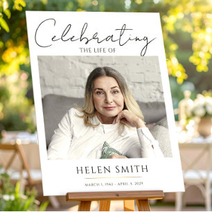 Funeral Photo Memorial For Mom Poster