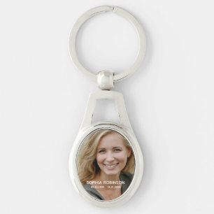 Funeral Photo Memorial Keepsake Keychain