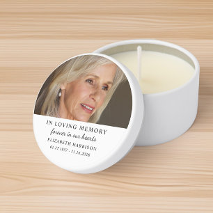 Funeral Photo Memorial Service Mini Candle Favors
