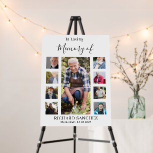 Funeral Photo Memorial Tribute Funeral Welcome Foam Board