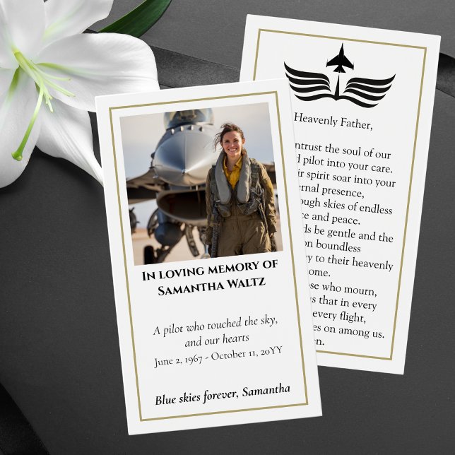 Funeral Photo Prayer for Pilot Modern Aviation (Creator Uploaded)