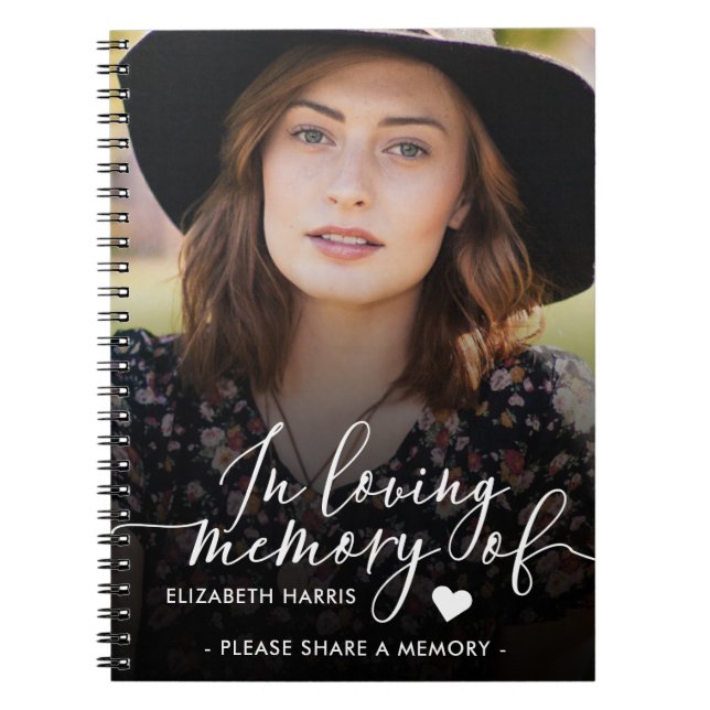 Funeral Photo Share A Memory Notebook (Front)