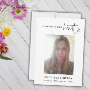 Funeral Photo Sympathy Grief Thank You  Card