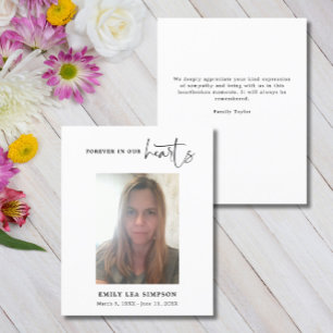 Funeral Photo Sympathy Grief Thank You Card