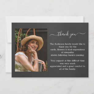 Funeral Photo Thank You Card