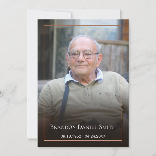 Funeral Photo Thank You Card (Front)