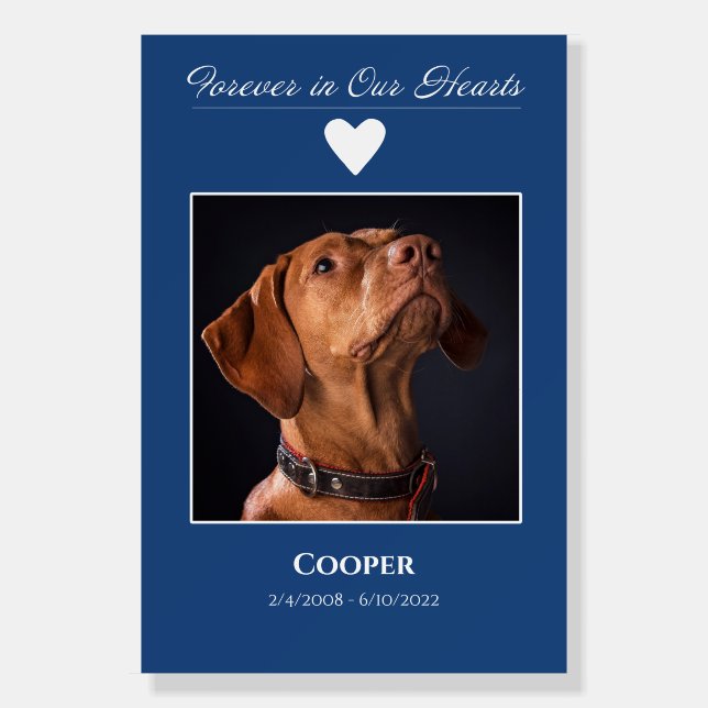 Funeral Poster - Forever In Our Hearts - Blue (Front)