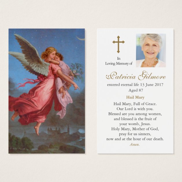 Aluminium card Personalised Any Image Text Mum Graveside Angel 