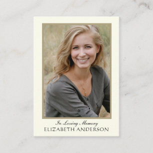 Funeral Prayer Card Photo Memorial