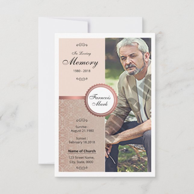 Funeral Prayer Card Template (Front)