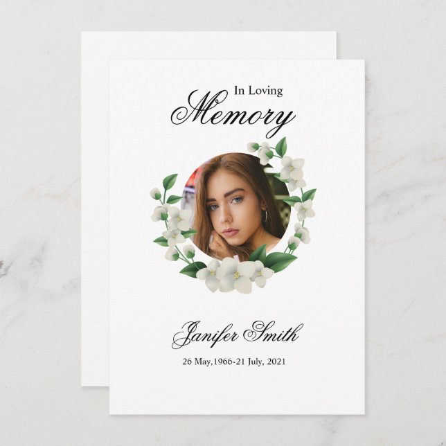 Funeral Prayer Card Template (Front/Back)