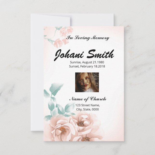 Funeral Prayer Card Template (Front)