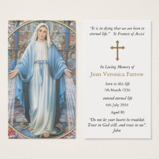 catholic funeral prayer cards