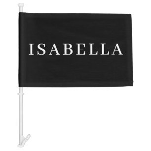Funeral Procession Elegant Black Hearse Design Car Flag