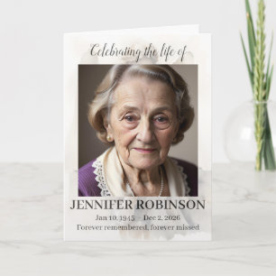 Funeral Program Angel Memorial Service Elegant