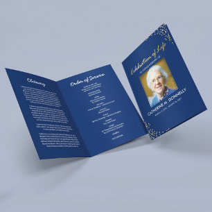 Funeral Program   Blue Gold Order of Service