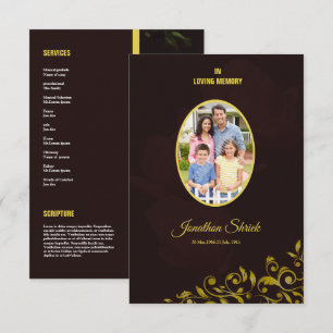Funeral Program Card