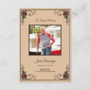 Funeral Program Card Template