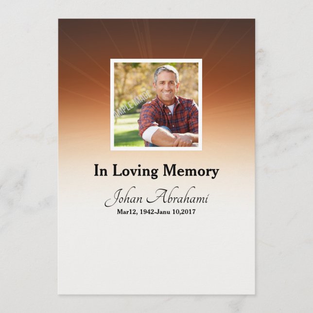 Funeral Program Card Template (Front)