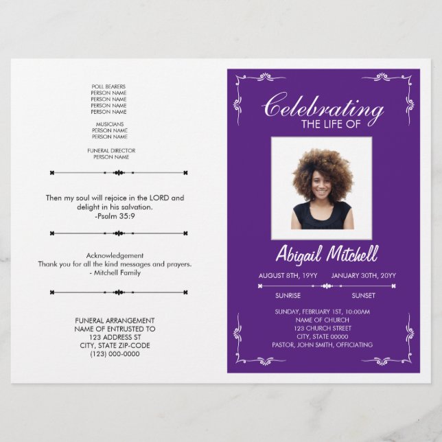 Funeral Program | Celebrating The Life Of | FP0020 Flyer (Front)