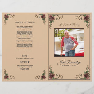 Funeral Program Flyer Template