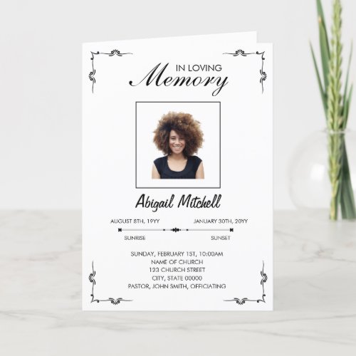 Funeral Program  In Loving Memory  FP0012