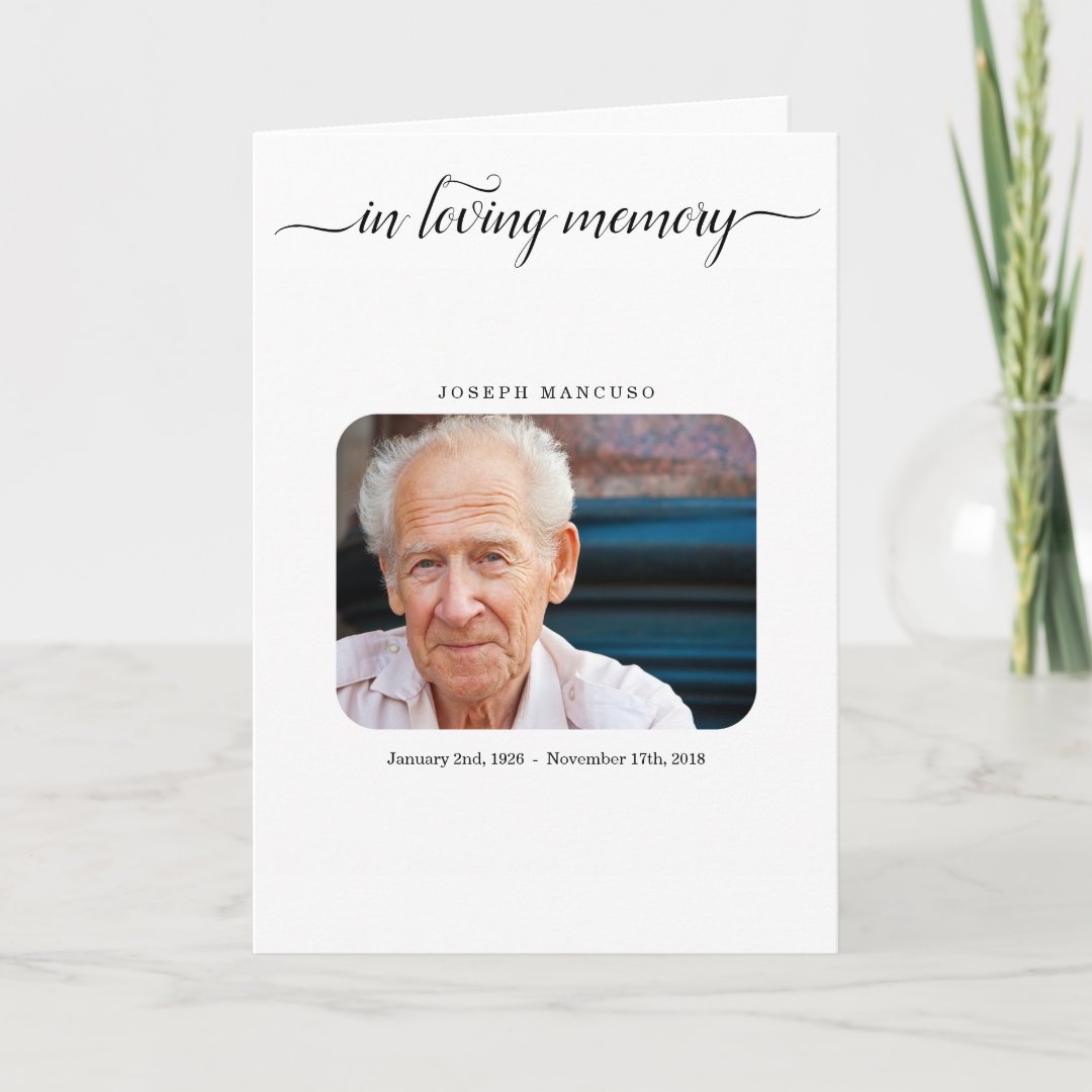 Funeral Program / Memorial Service Pamphlet Zazzle
