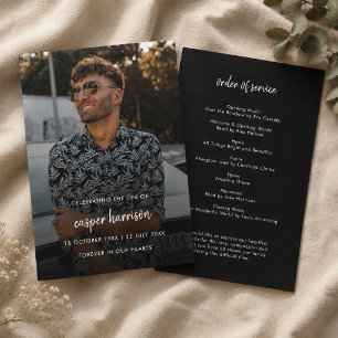 Funeral Program Photo Memorial Order of Service
