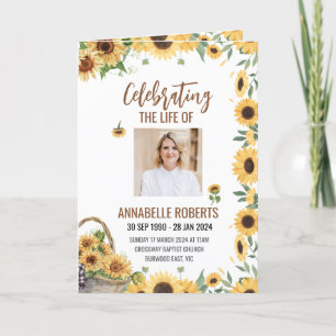 Funeral Program - Sunflowers Design