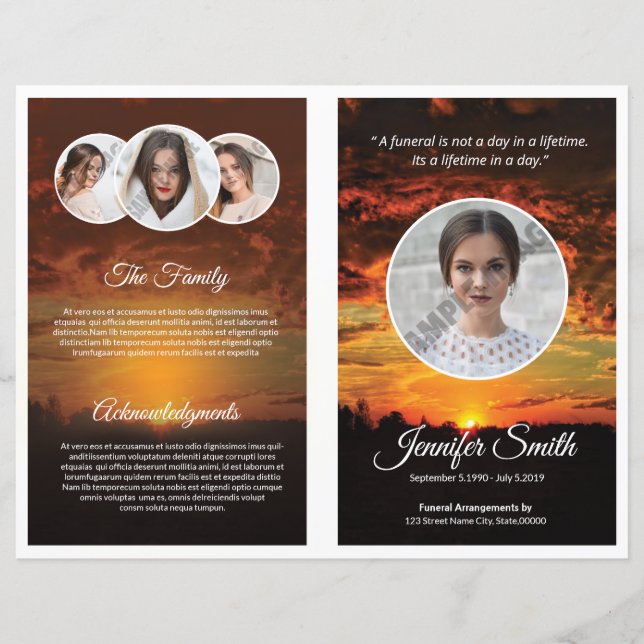 Funeral Program Template (Front)