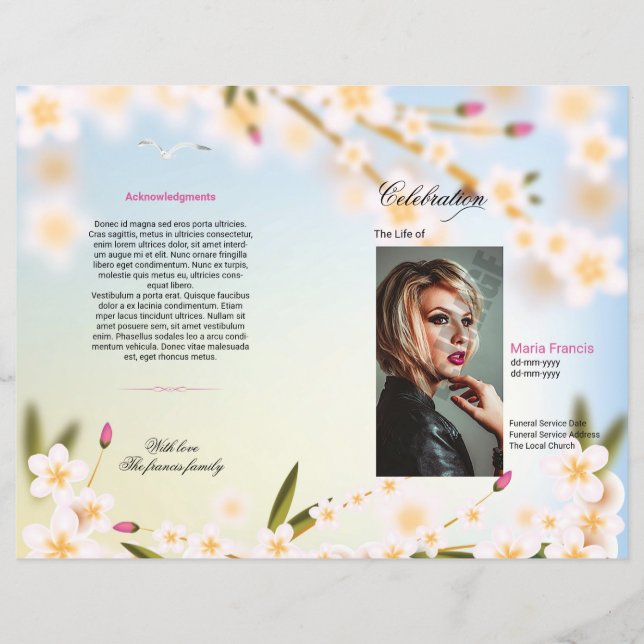 Funeral Program Template (Front)
