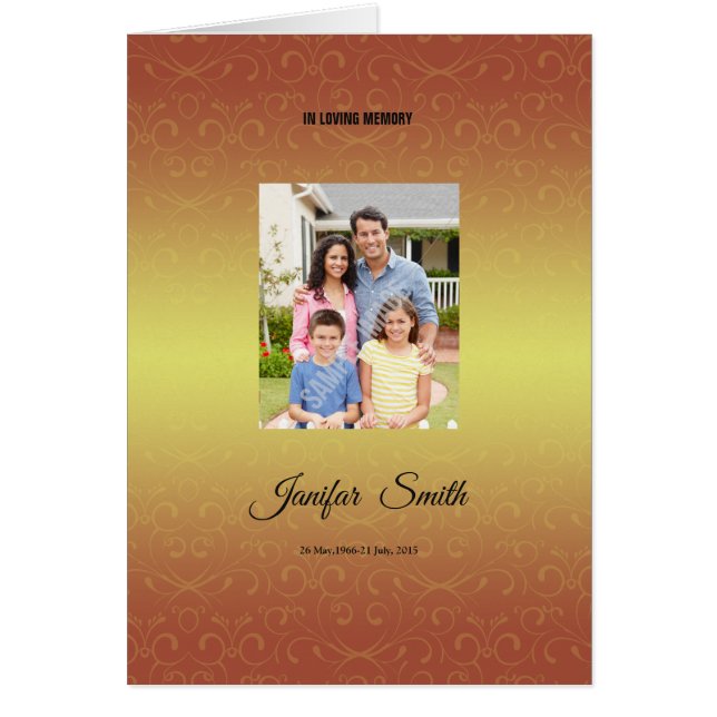Funeral Program Template Brochure (Front)