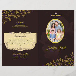 Funeral Program Template Brochure Flyer