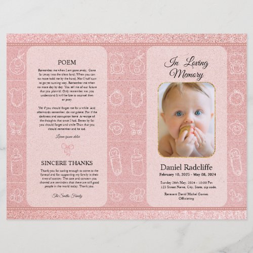 Funeral Program Template For Children