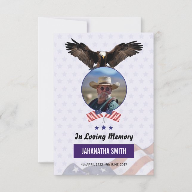 Funeral Program Template for Military Army (Front)